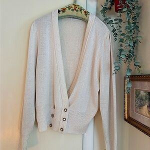 1980’s Marks & Spencer Made in UK Cardigan with Gold Buttons vintage